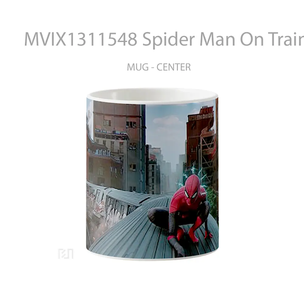 Mug Spider Man On Train Gelas Superhero