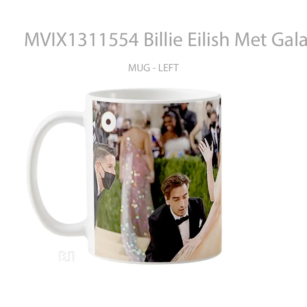 Mug Billie Eilish Met Gala 2021 Gelas Selebriti - All-side / Desain