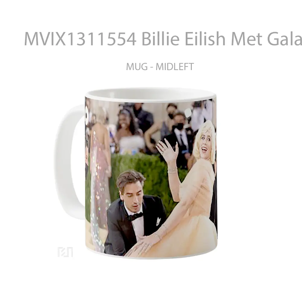 Mug Billie Eilish Met Gala 2021 Gelas Selebriti - All-side / Desain