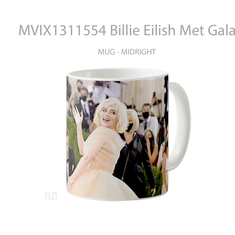 Mug Billie Eilish Met Gala 2021 Gelas Selebriti - All-side / Desain