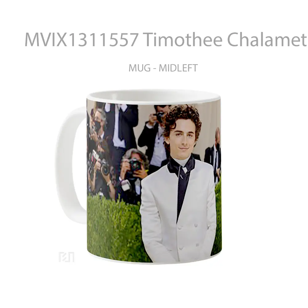 Mug Timothee Chalamet Met Gala 2021 Gelas Keramik Unik - All-side / Desain
