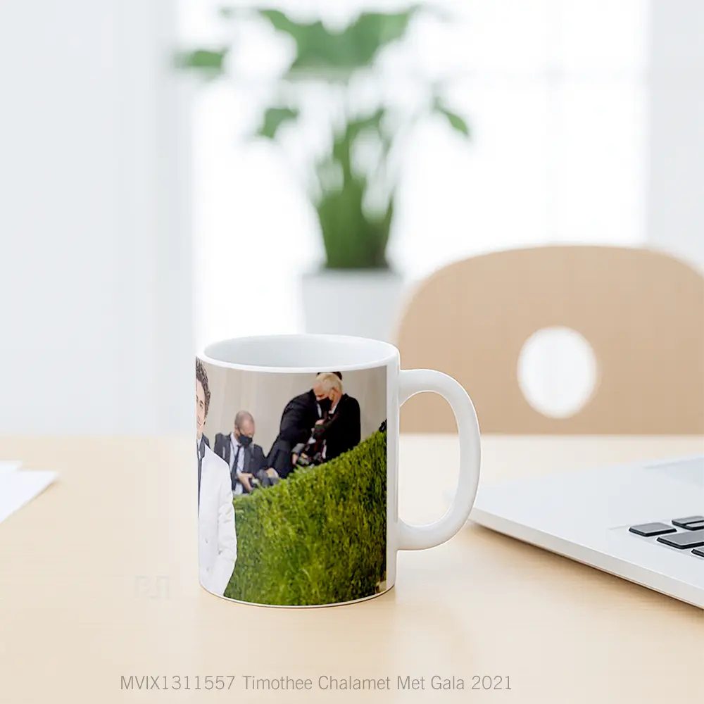 Mug Timothee Chalamet Met Gala 2021 Gelas Keramik Unik - All-side / Desain