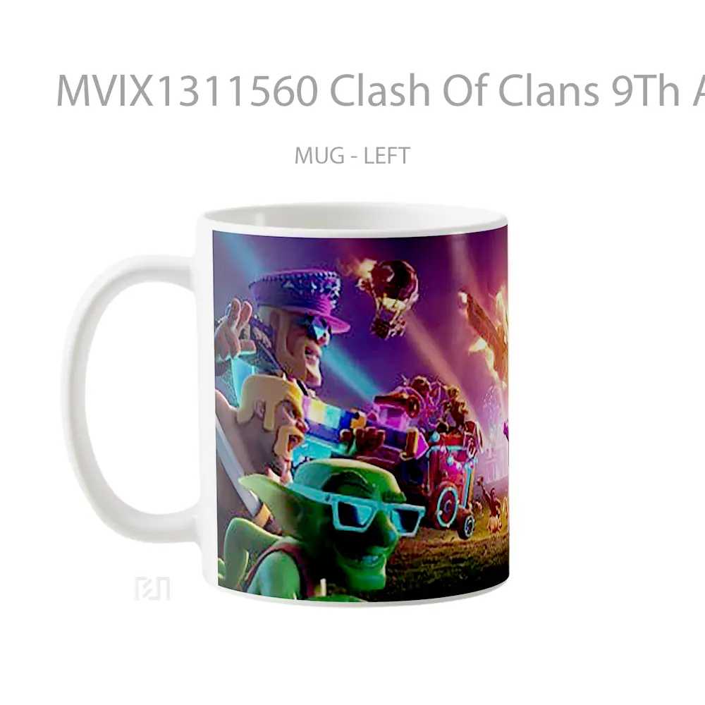 Mug Clash Of Clans 9Th Anniversary Gelas Keramik Unik - All-side / Desain