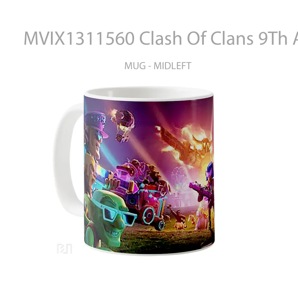 Mug Clash Of Clans 9Th Anniversary Gelas Keramik Unik - All-side / Desain
