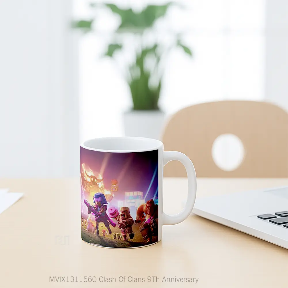 Mug Clash Of Clans 9Th Anniversary Gelas Keramik Unik - All-side / Desain