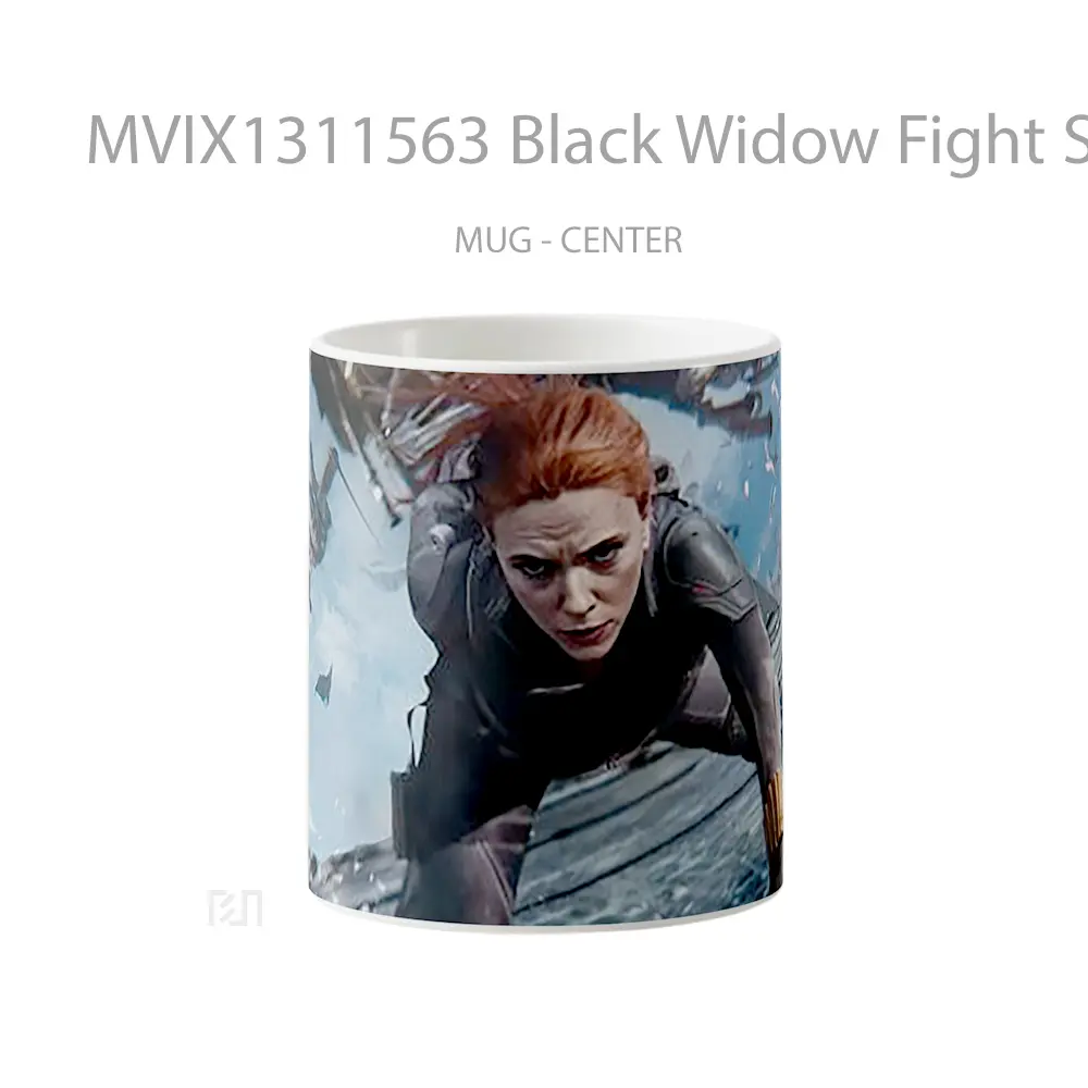 Mug Black Widow Fight Scene Gelas Superhero