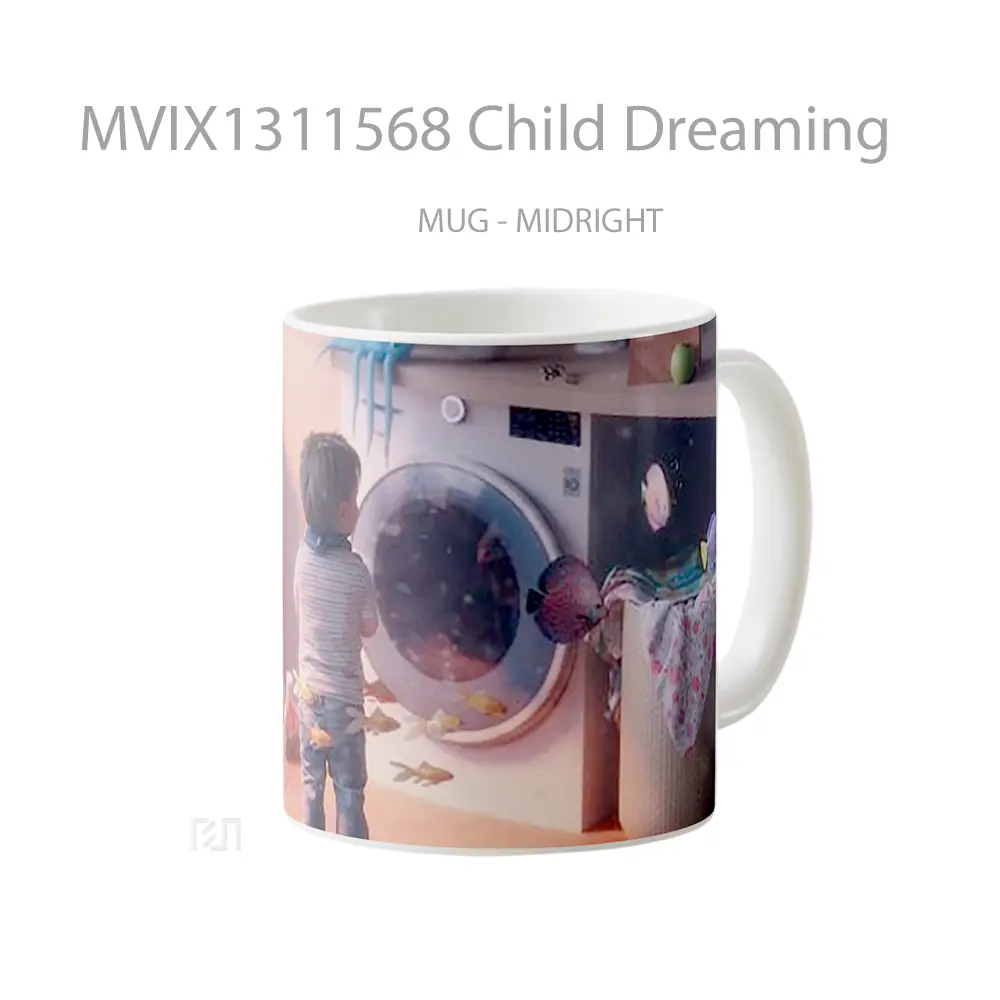 Mug Child Dreaming Gelas Keramik Unik - All-side / Desain