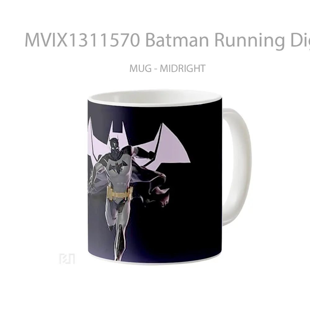 Mug Batman Running Digital Art Gelas Superhero - All-side / Desain