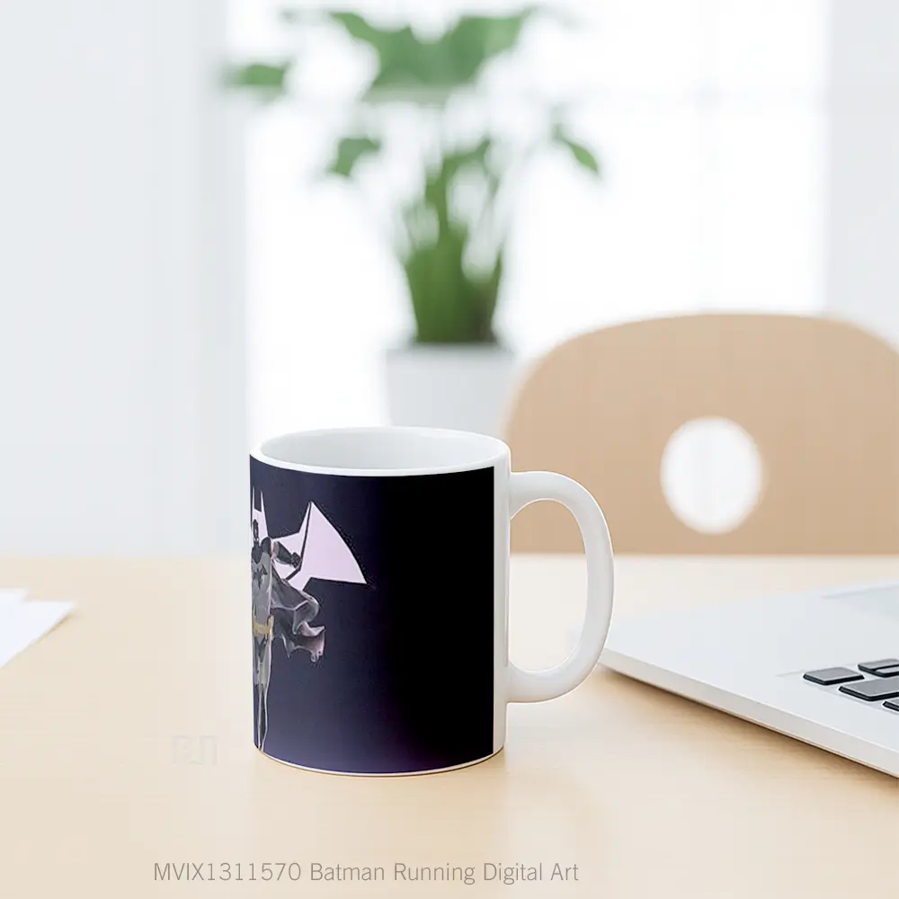 Mug Batman Running Digital Art Gelas Superhero - All-side / Desain