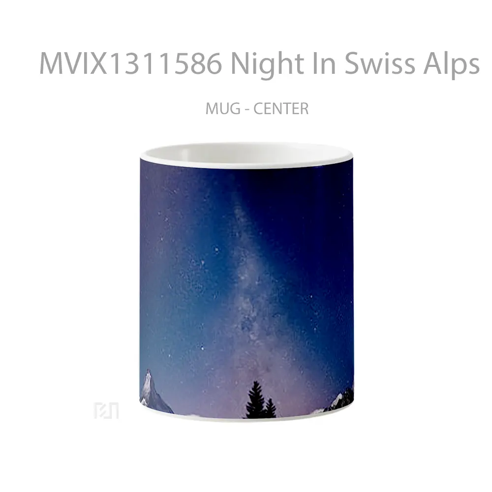 Mug Night In Swiss Alps Gelas Keramik Unik