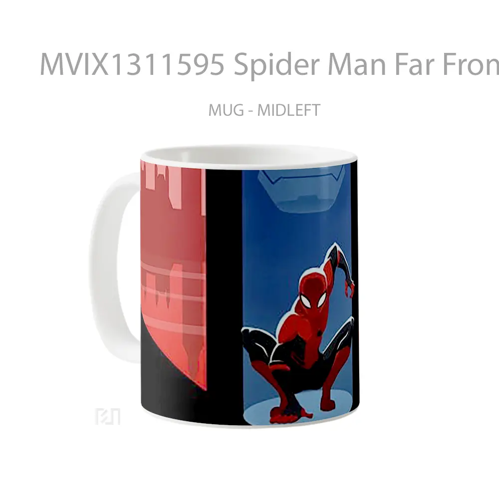 Mug Spider Man Far From Home Comic Poster Gelas Superhero - All-side / Desain