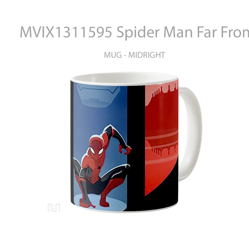 Mug Spider Man Far From Home Comic Poster Gelas Superhero - All-side / Desain