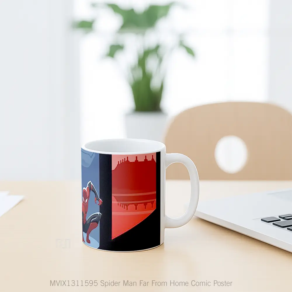 Mug Spider Man Far From Home Comic Poster Gelas Superhero - All-side / Desain