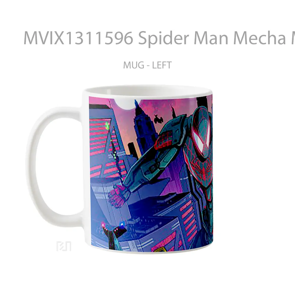 Mug Spider Man Mecha Miles Morales Gelas Superhero - All-side / Desain