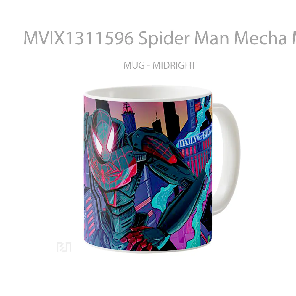 Mug Spider Man Mecha Miles Morales Gelas Superhero - All-side / Desain