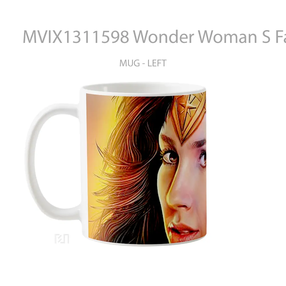 Mug Wonder Woman S Face Gelas Superhero - All-side / Desain