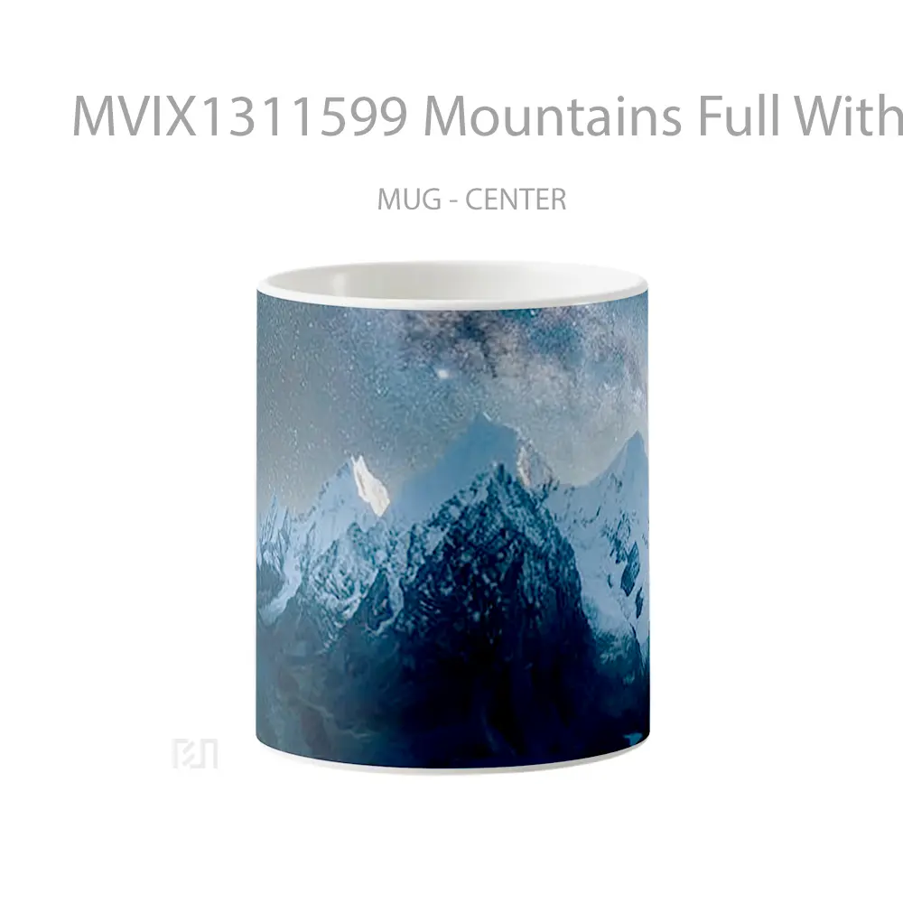 Mug Mountains Full With Snow Under The Stars Gelas Pemandangan Alam