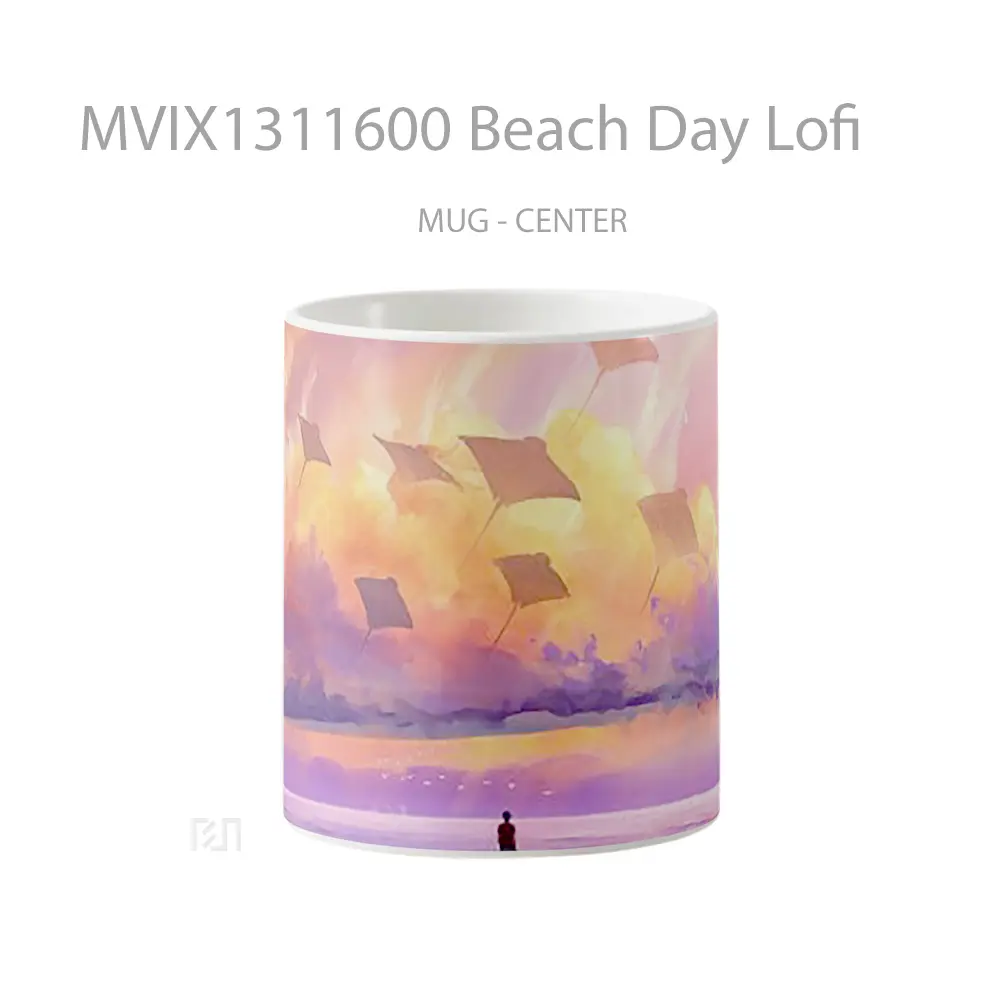 Mug Beach Day Lofi Gelas Pemandangan Alam