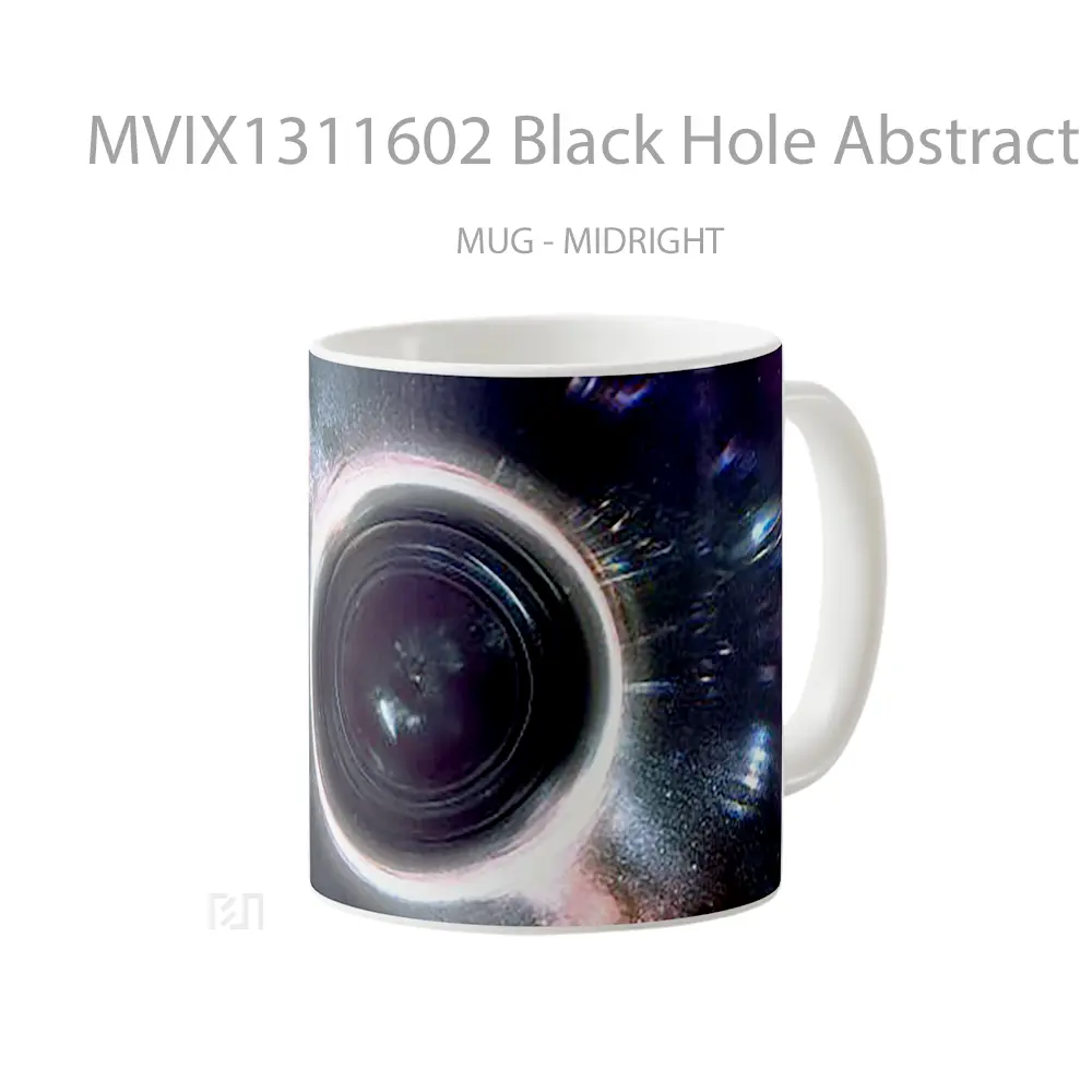 Mug Black Hole Abstract Gelas Seni Modern - All-side / Desain