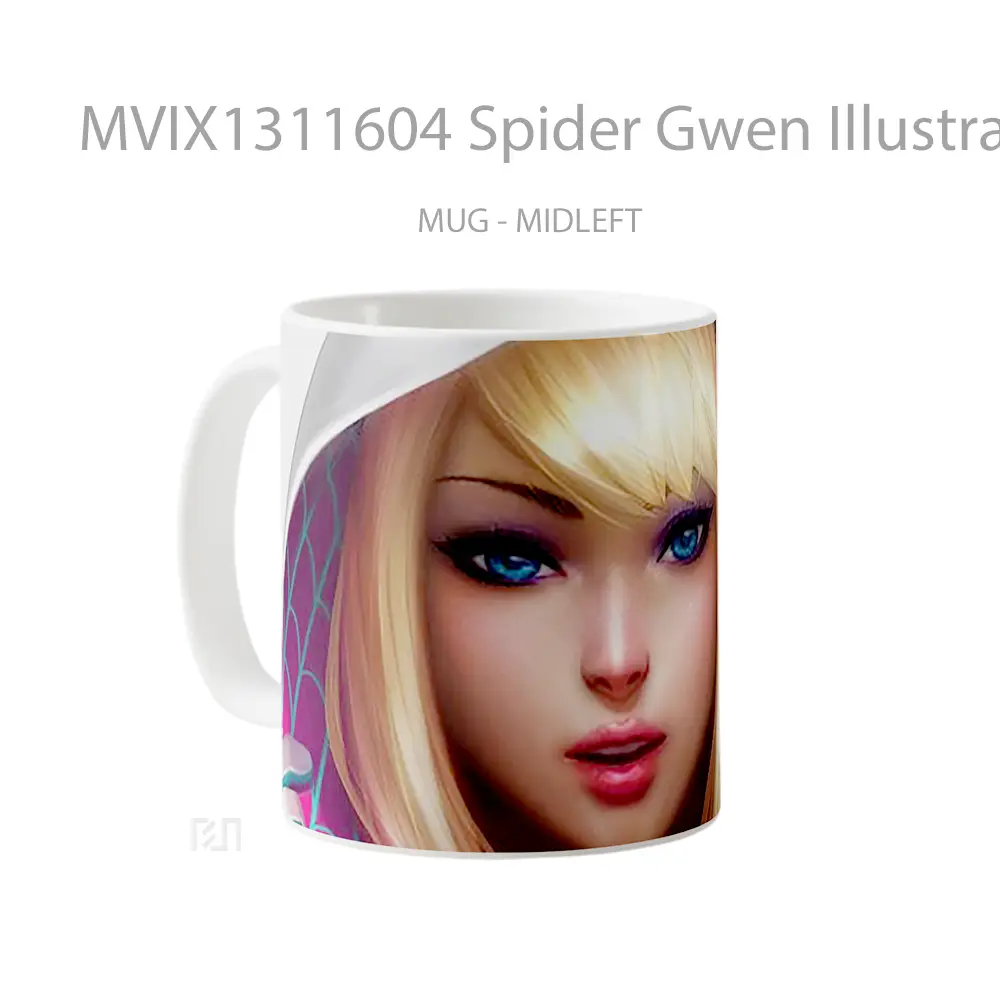 Mug Spider Gwen Illustration Gelas Seni Modern - All-side / Desain
