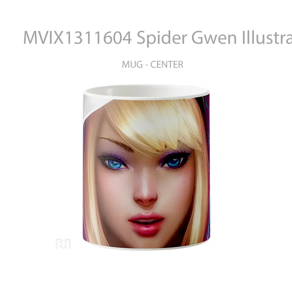 Mug Spider Gwen Illustration Gelas Seni Modern