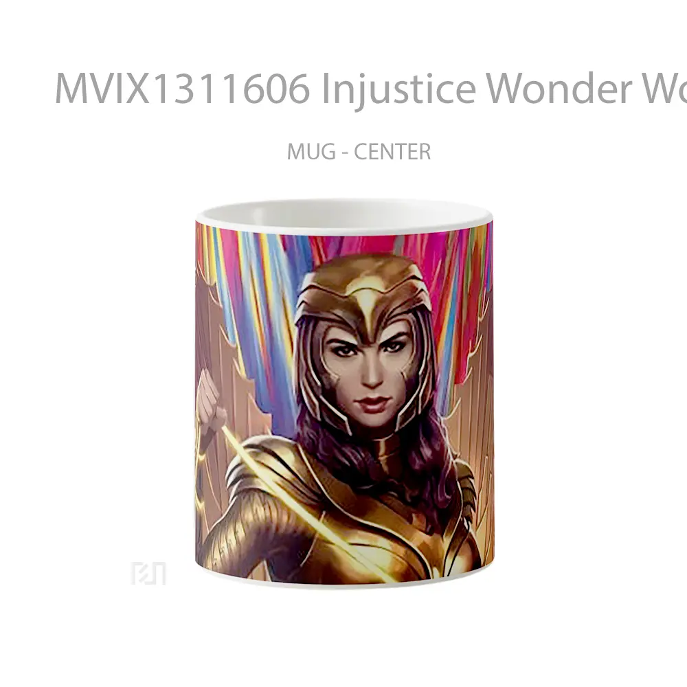 Mug Injustice Wonder Woman Gold Suit Gelas Superhero