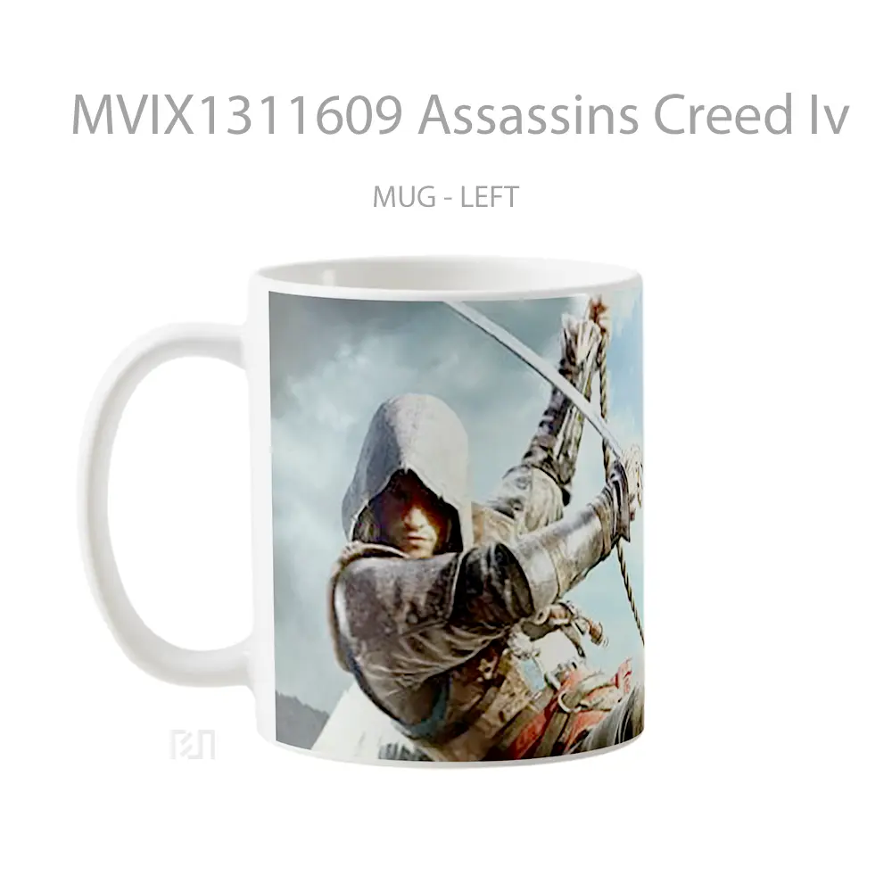 Mug Assassins Creed Iv Cangkir Gamer - All-side / Desain