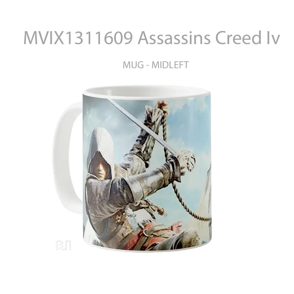 Mug Assassins Creed Iv Cangkir Gamer - All-side / Desain
