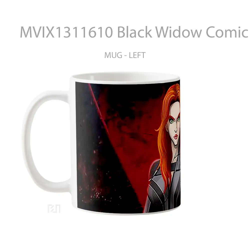 Mug Black Widow Comic Poster Gelas Superhero - All-side / Desain