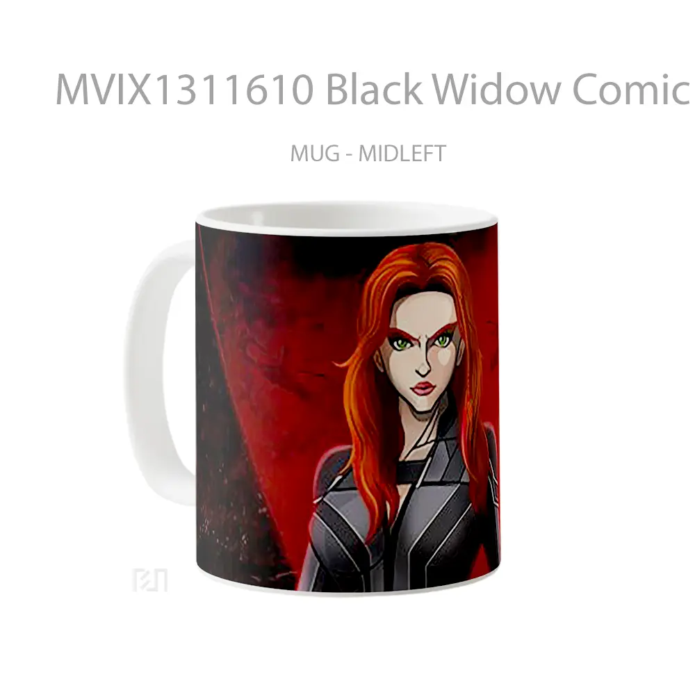Mug Black Widow Comic Poster Gelas Superhero - All-side / Desain