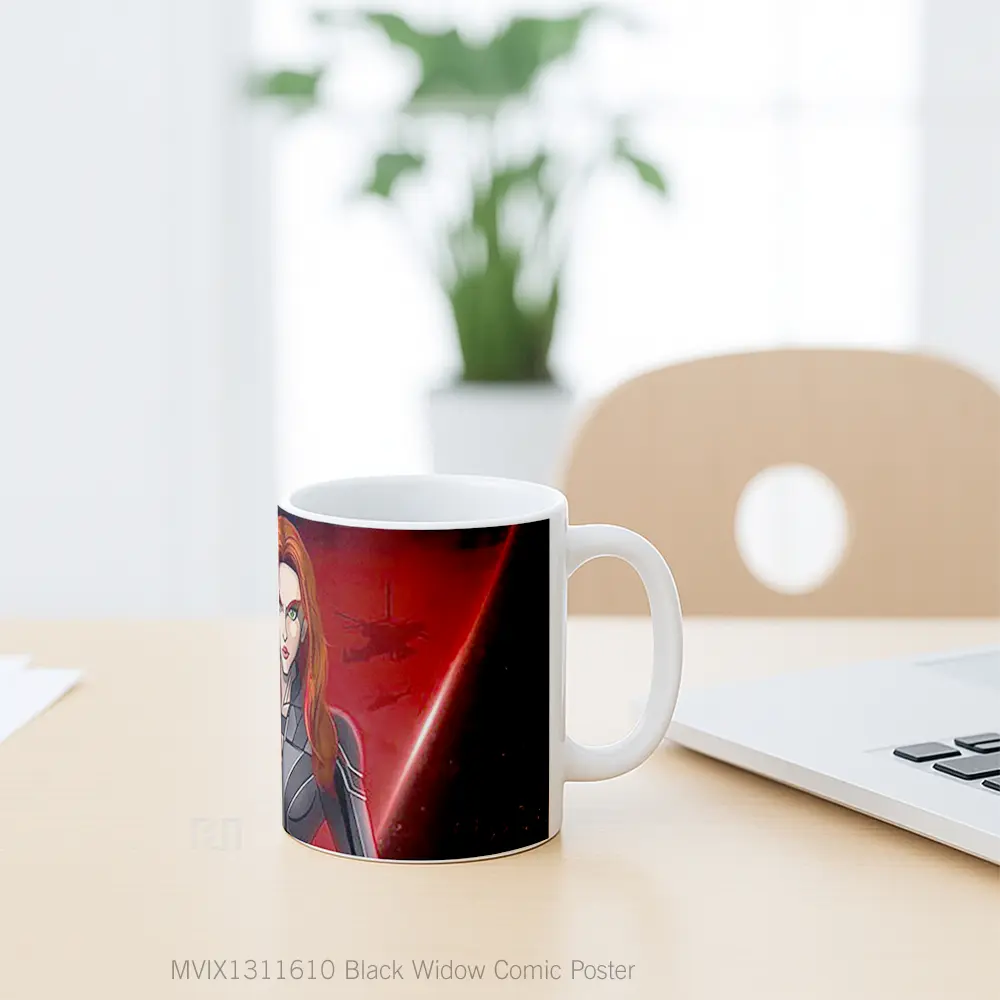 Mug Black Widow Comic Poster Gelas Superhero - All-side / Desain