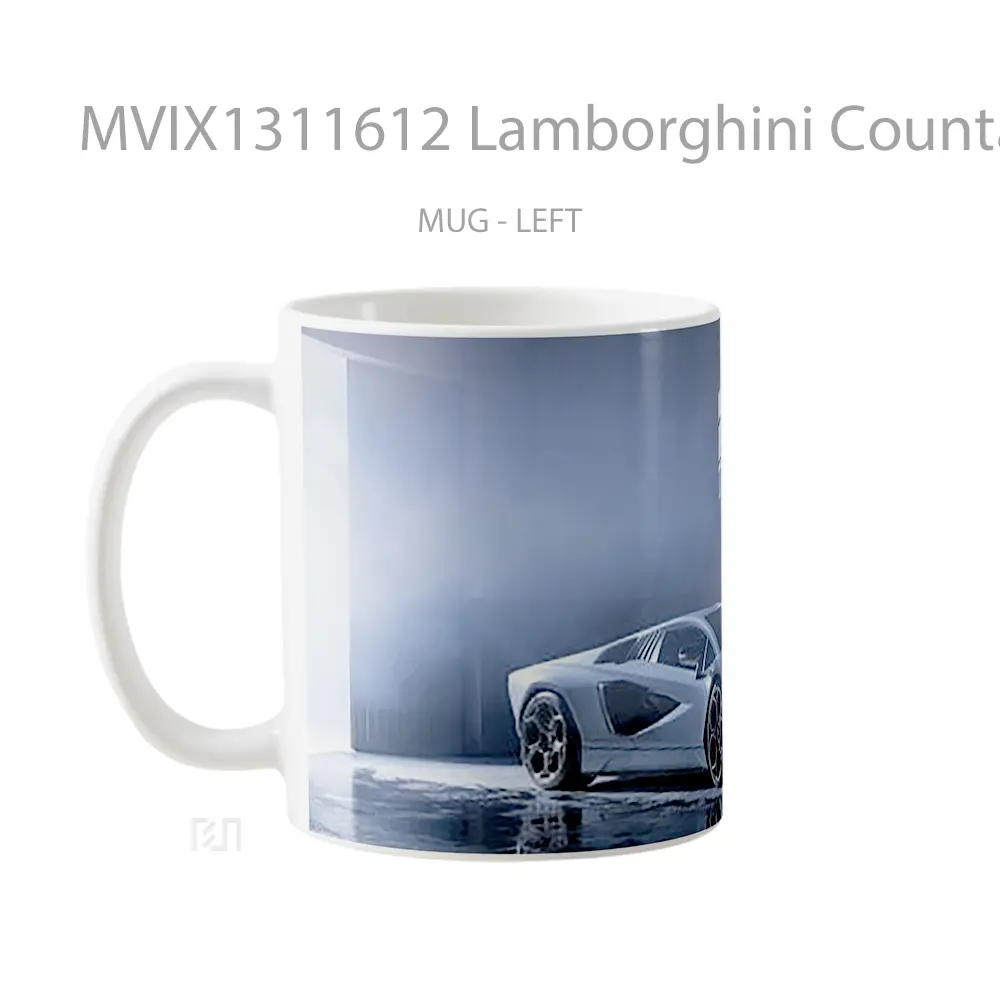 Mug Lamborghini Countach Lpi 800 On The Side Cangkir Mobil - All-side / Desain