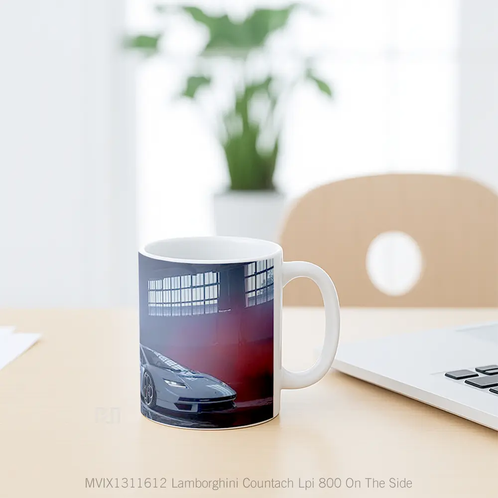 Mug Lamborghini Countach Lpi 800 On The Side Cangkir Mobil - All-side / Desain