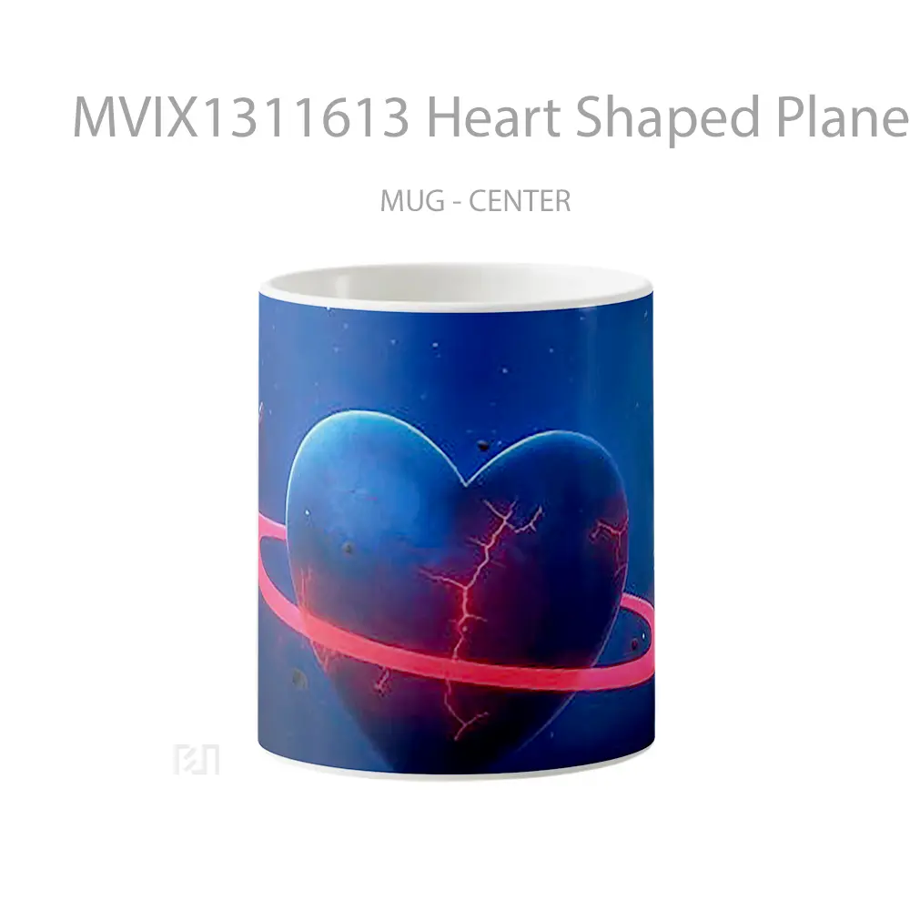 Mug Heart Shaped Planet Gelas Astronomi