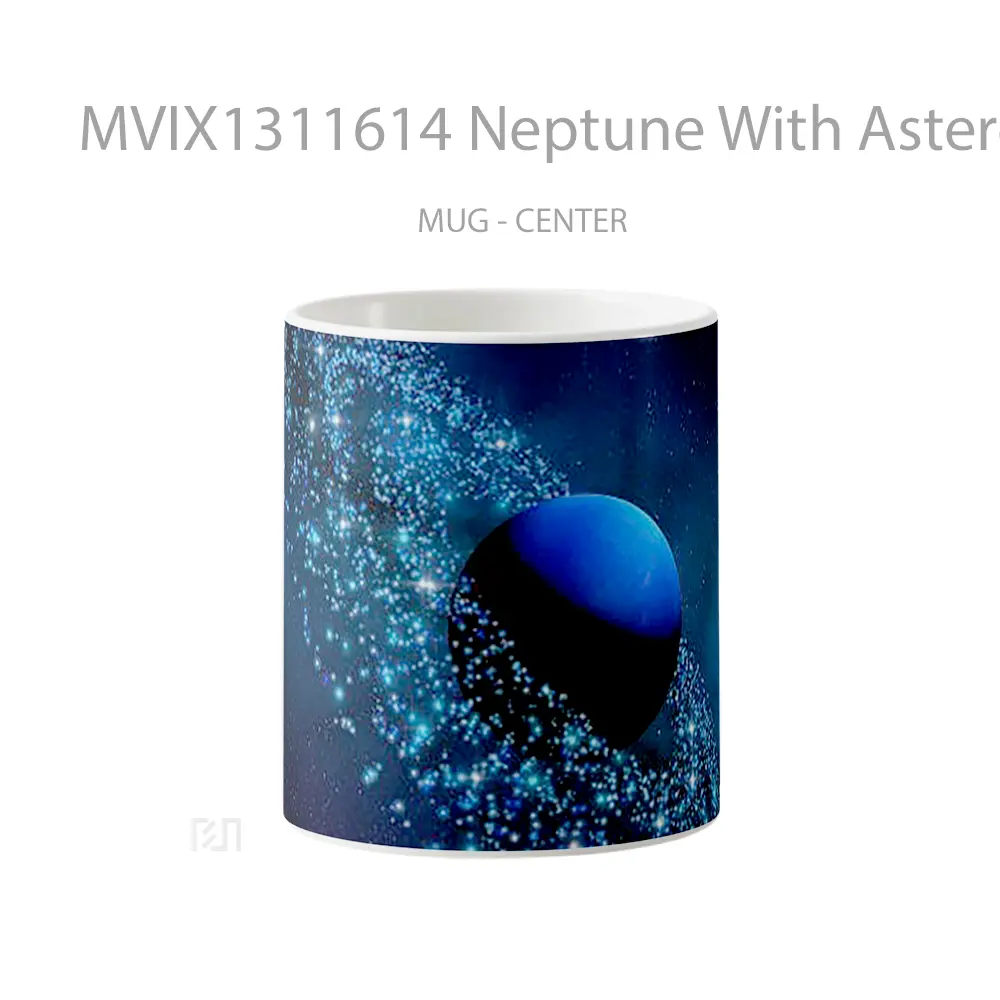 Mug Neptune With Asteroids Gelas Keramik Unik