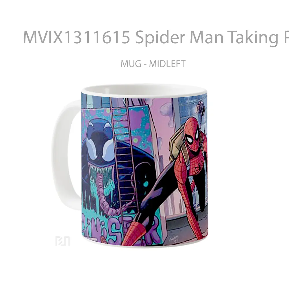 Mug Spider Man Taking Pictures Gelas Superhero - All-side / Desain