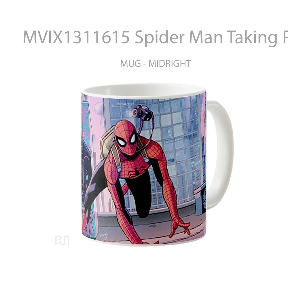 Mug Spider Man Taking Pictures Gelas Superhero - All-side / Desain
