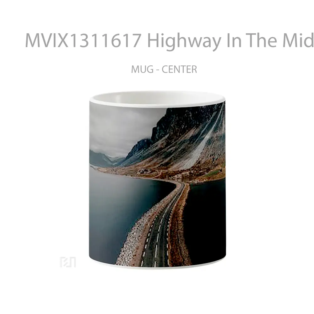 Mug Highway In The Middle Of The Sea Gelas Pemandangan Alam