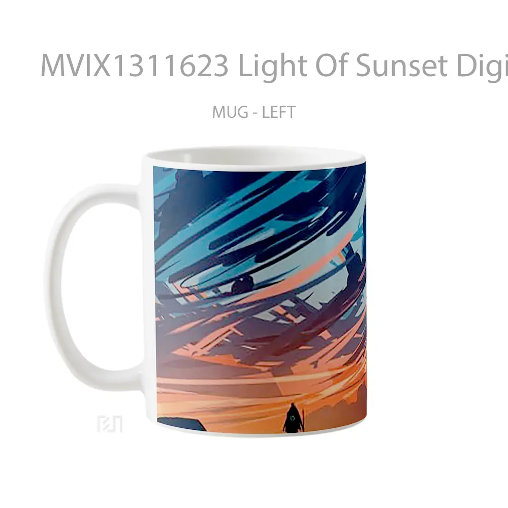 Mug Light Of Sunset Digital Art Gelas Pemandangan Alam - All-side / Desain