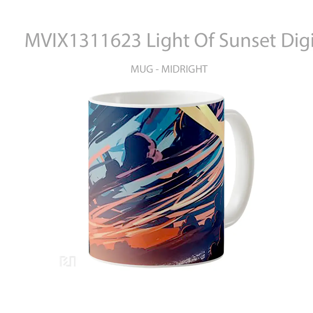 Mug Light Of Sunset Digital Art Gelas Pemandangan Alam - All-side / Desain