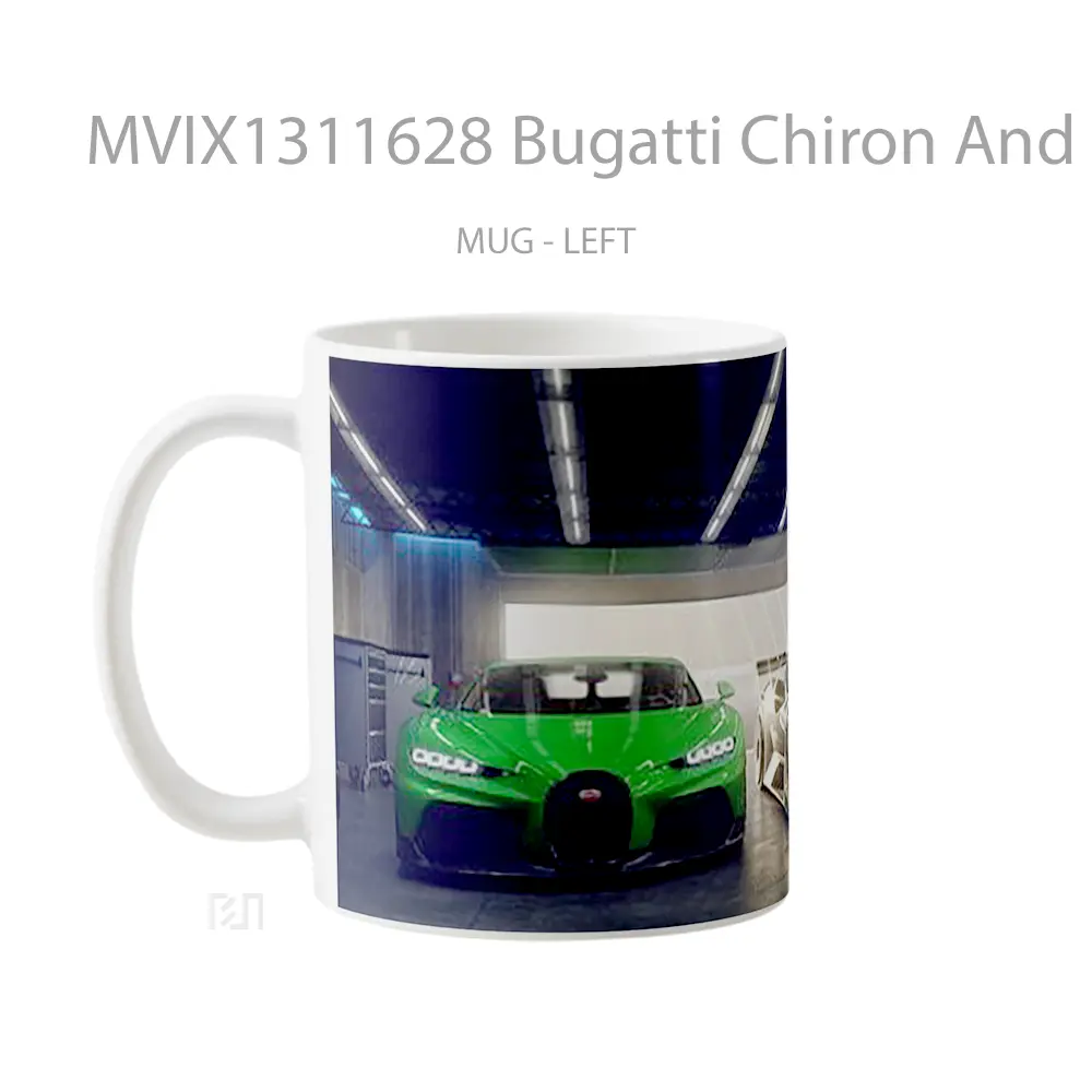 Mug Bugatti Chiron And Bugatti Bolide Cangkir Mobil - All-side / Desain