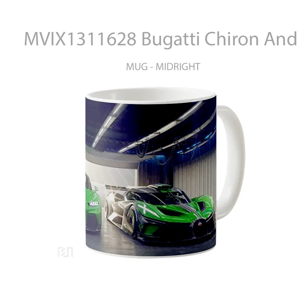 Mug Bugatti Chiron And Bugatti Bolide Cangkir Mobil - All-side / Desain