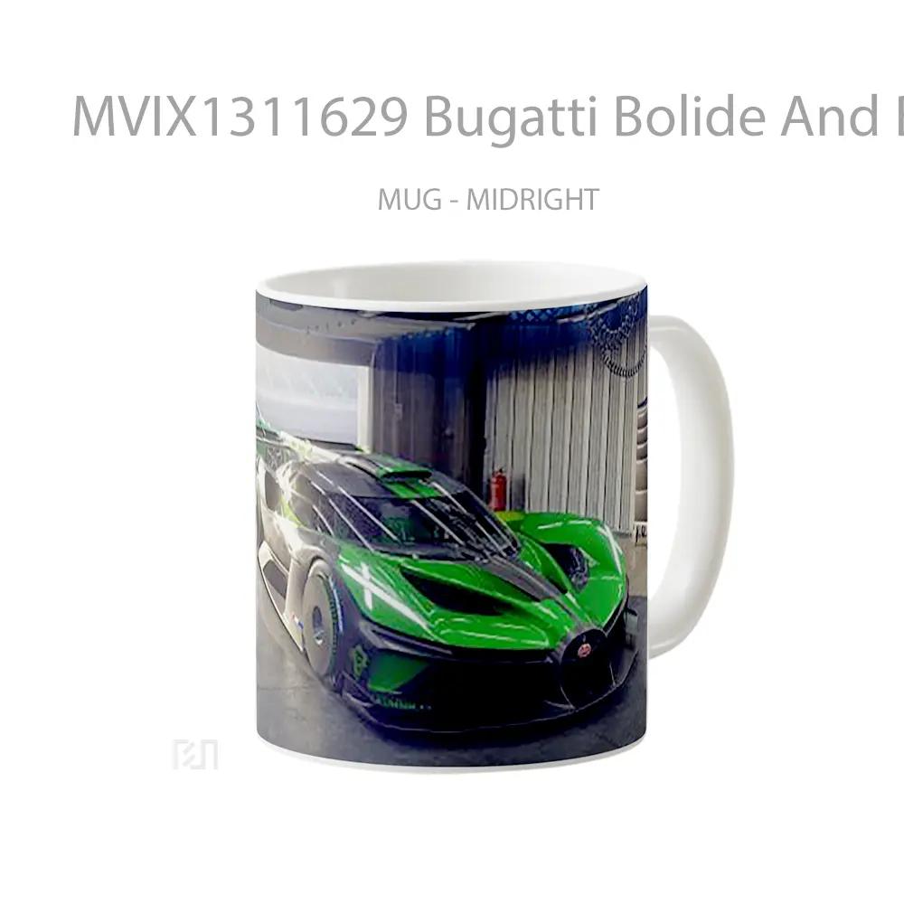 Mug Bugatti Bolide And Bugatti Chiron Cangkir Mobil - All-side / Desain