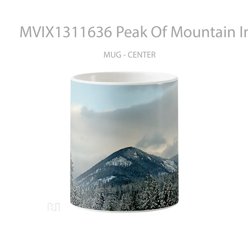 Mug Peak Of Mountain In The Winter Gelas Pemandangan Alam