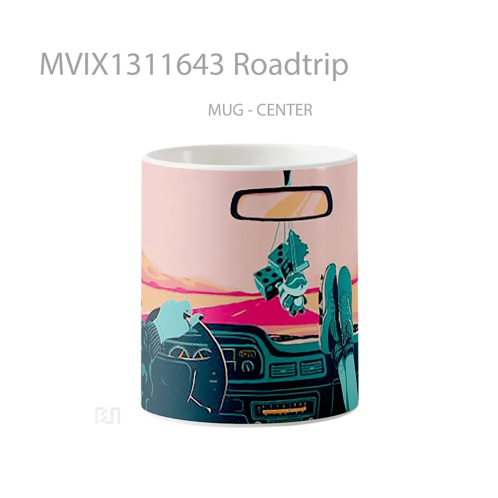 Mug Roadtrip Gelas Keramik Unik