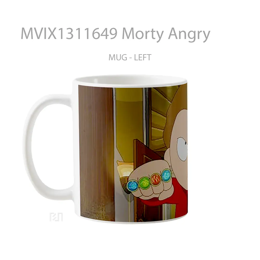 Mug Morty Angry Gelas Keramik Unik - All-side / Desain