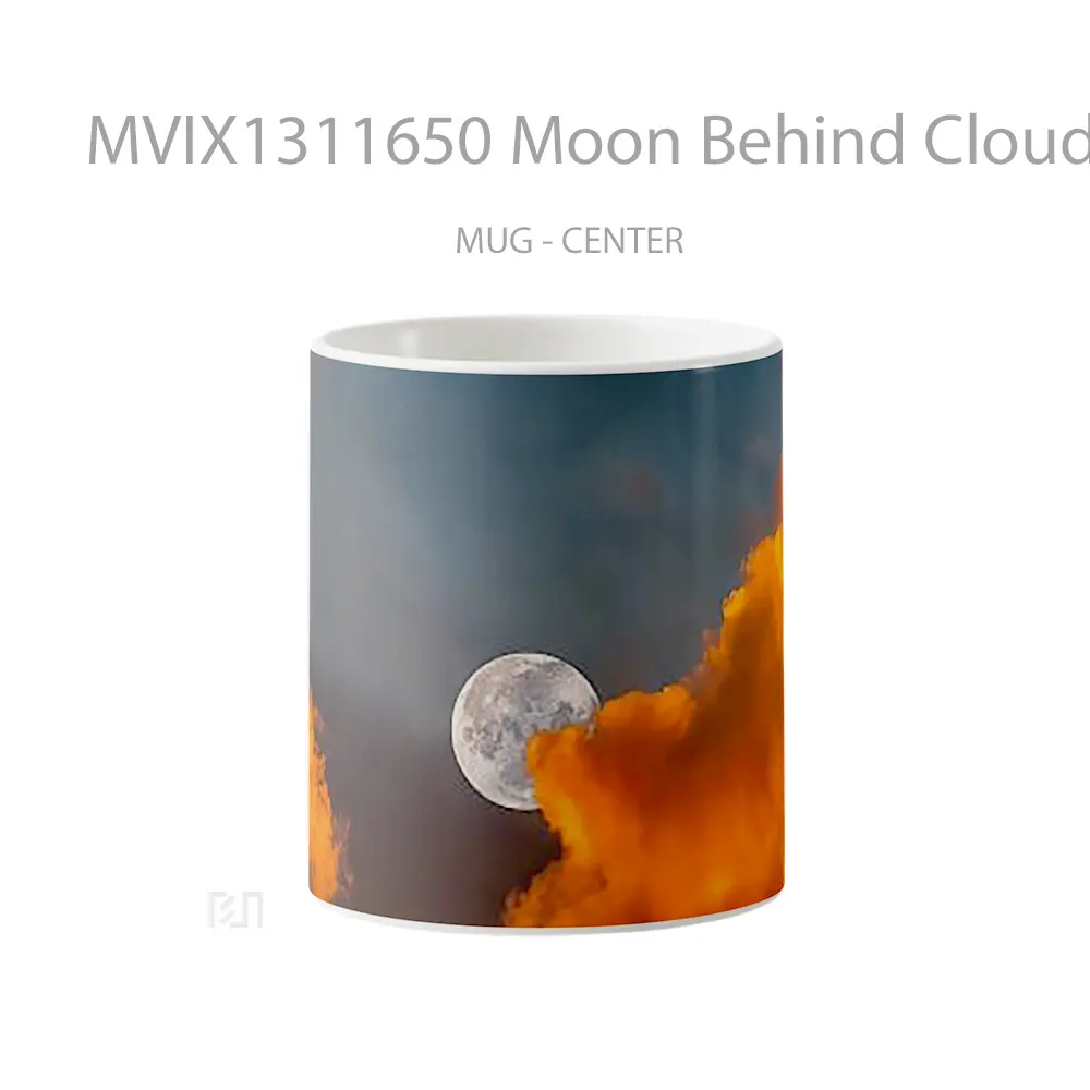 Mug Moon Behind Clouds Gelas Pemandangan Alam