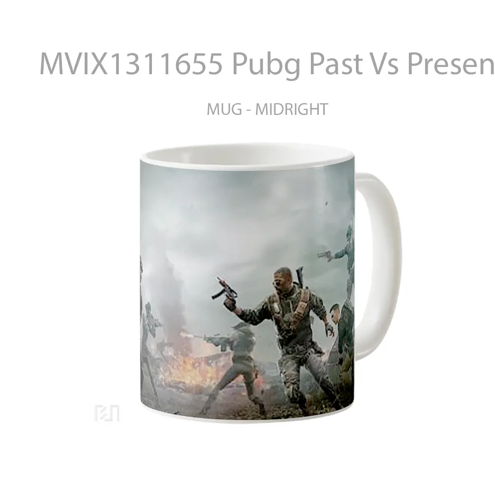 Mug Pubg Past Vs Present Cangkir Gamer - All-side / Desain
