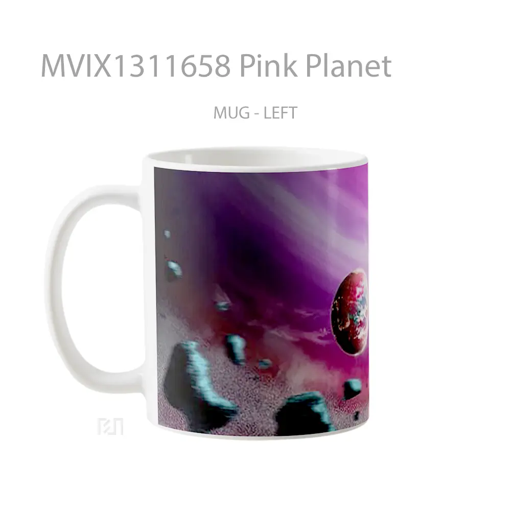 Mug Pink Planet Gelas Astronomi - All-side / Desain