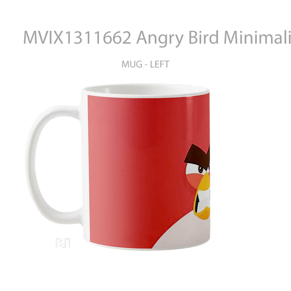 Mug Angry Bird Minimalist Gelas Hewan Lucu - All-side / Desain